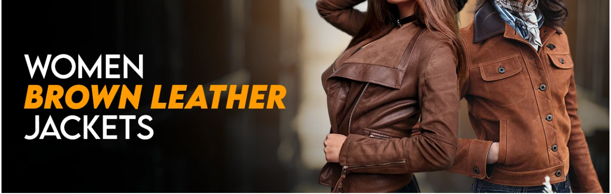 Brown Leather Jacket Women